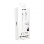 Câble de Charge et Synchro Ultra Rapide - Type C vers Type C - 2m 5A 100W - Blanc - Forever