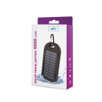 Batterie de secours rechargeable 5000mAh - Solaire - Noir - Setty