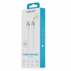 Flexible Cable charge and sync - Type C to Type C - 1m 60W - White - Forever