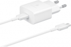 Samsung Chargeur Secteur USB-C 15W + Câble USB-C - Blanc - EP-T1510XWE - Packaging Original