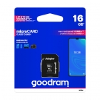 Carte mémoire Micro SDHC 16GB - UHS1 Class 10 - GoodRam