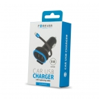 Chargeur auto 2xUSB 3A + Câble iPhone/Lightning - CC-02 - Forever