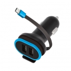 Car Charger 2xUSB 3A + Cable Micro USB Type C - CC-02 - Forever