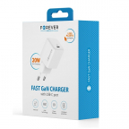 Adaptateur chargeur secteur 1xUSB-C - GaN PD QC TC-08 - 20W - Forever