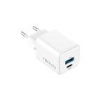 Adaptateur chargeur secteur 1xUSB-C 1xUSB - GaN PD QC TC-08 - 30W - Forever