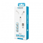 USB data cable charge and sync - iPhone/Android - 3 in 1 - White - Forever