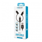 Câble de Charge et Synchro - iPhone/Android - 3 en 1 - Blanc - Forever