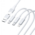 Câble 3 en 1 - USB+USB-C/Micro+USB-C+Lightning 1.5m - Hyper Cable 3in1 - 3mk