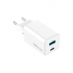 Adaptateur chargeur secteur 1xUSB-C 1xUSB - GaN PD QC TC-08 - 45W - Forever