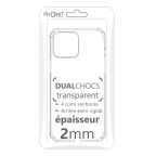 Apple iPhone 15 Plus - Coque Dualchocs transparente - 2mm - Phonit