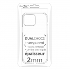 Apple iPhone 15 Pro Max - Coque Dualchocs transparente - 2mm - Phonit