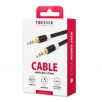 Câble audio auxiliaire jack 3.5mm - 1 mètre - Noir - Forever