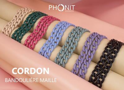 Cordon bandoulière maille