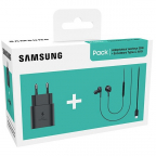 Samsung Starter Bundle Pack - Chargeur USB-C 25W TA800 + Oreillettes AKG USB-C IC100