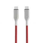 Câble de Charge et Synchro Ultra Rapide - Type C vers Type C - 1.5m 3A - Rouge - Forever