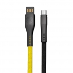 Câble de Charge et Synchro Extreme - Micro USB/Android - 1m 3A - Noir/Jaune - Forever