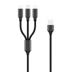 USB data cable charge and sync - 3 in 1 - 1.2m 2A - Forever