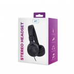 Casque stéréo filaire avec micro - Noir - Setty