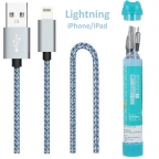 USB data cable charge and sync - iPhone/Lightning - Voque Nylon - Devia