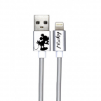 USB data cable charge and sync - iPhone/Lightning - Silver - Mickey - Disney