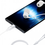 Oreillettes stéréo filaires USB-C avec micro - Blanc - 3mk