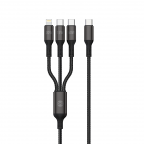 USB data cable charge and sync 3 in 1 USB-C/Light+2xUSB-C - 1.2m 60w - Forever