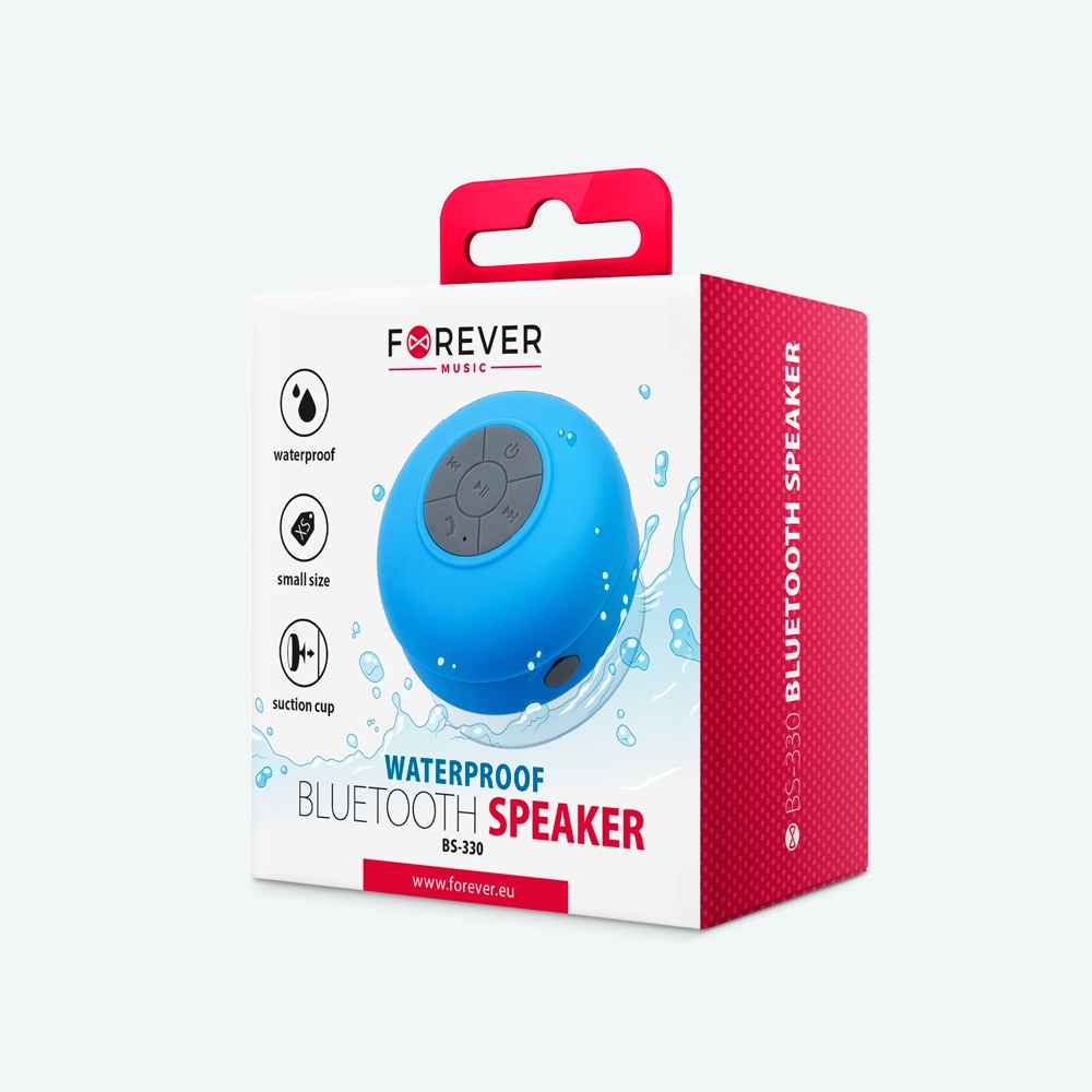 Enceinte Bluetooth Etanche - BS-330 - Bleu - Forever - Univertel