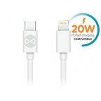 USB data cable charge and sync - iPhone/Lightning - 20W - White - Forever