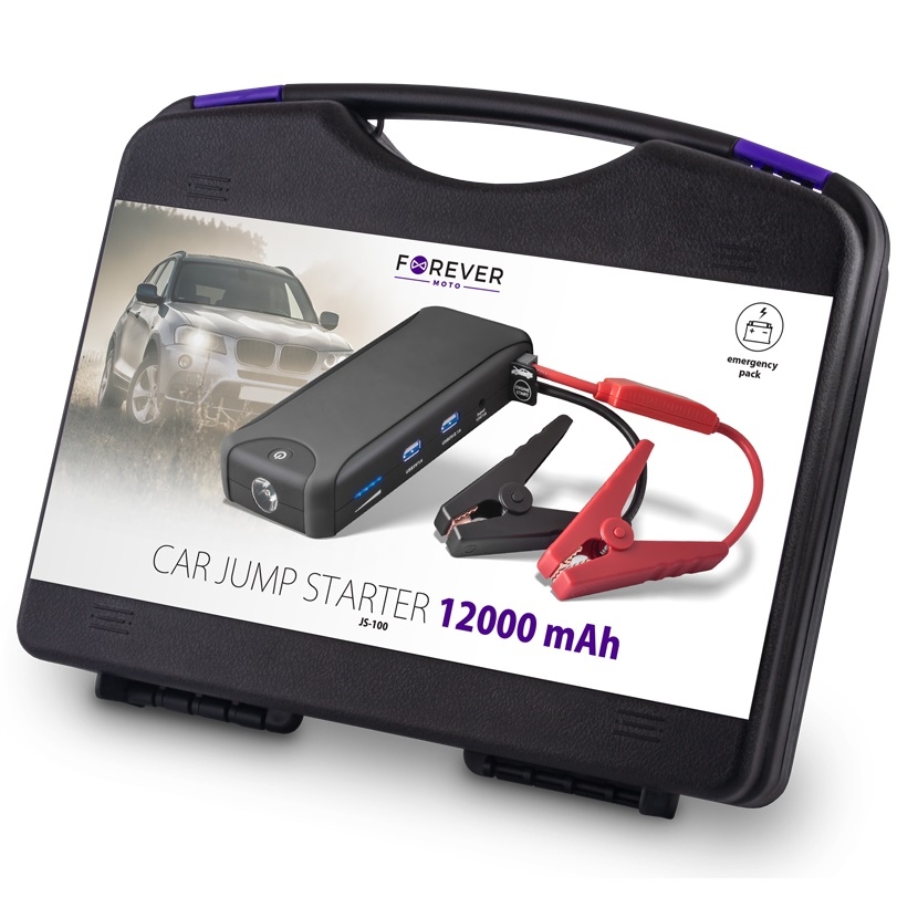 Kit de démarrage voiture et batterie de secours 12000mAh - JS-100