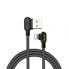 Câble de Charge et Synchro - iPhone/Lightning - Button Coudé 90° 1,8m - Mcdodo