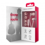 Wired Metal Stereo headset with mic - MSE-100 - Pink/Gold - Forever