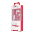 Wired Stereo headset with mic - SE-400 - White - Forever