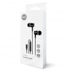 Stereo wired earphones USB-C with micro - Black - Setty