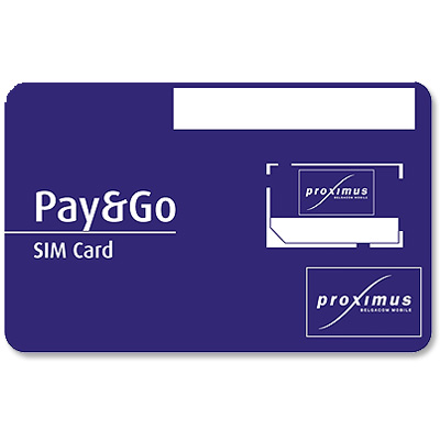 Proximus Pay&Go+ - Carte Sim prépayée avec 10 € de crédit - Univertel