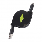 USB retractable cable charge and sync lightning Apple iPhone 5/6/7 - Made For iPhone MFI - Muvit