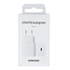 Adaptateur chargeur secteur ultra rapide USB-C (25W) - Samsung EP-TA800 - Blanc - Packaging Original