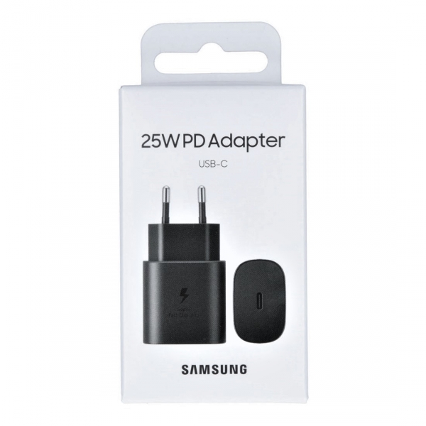 Adaptateur chargeur secteur ultra rapide USB-C (25W) - Samsung EP-TA800 -  Noir - Packaging Original - Univertel