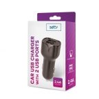 Adaptateur chargeur auto 2xUSB 2.4A - Setty