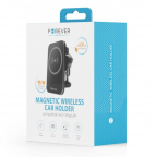 Magnetic car holder and Qi inductive wireless charger 15W - MACH-100 - Forever