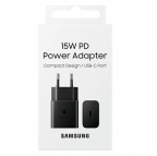 Samsung Chargeur Secteur USB-C 15W - Noir - EP-T1510NBE - Packaging Original