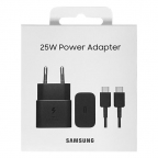 Samsung travel charger USB-C 25W + Cable USB-C - White - EP-T2510XBE - Packaging Original
