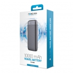 External Portable Battery PowerBank 10000mAh - PowerBank - TB-100M - Black - Forever