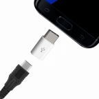 Adaptateur chargeur - Micro USB vers Micro USB type C - Blanc - Phonit