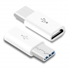 Adaptateur chargeur - Micro USB vers Micro USB type C - Blanc - Phonit