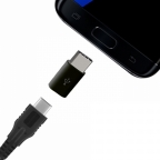 Adaptateur chargeur - Micro USB vers Micro USB type C - Noir - Phonit