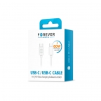 USB data cable charge and sync - Type C to Type C - 60W - White - Forever