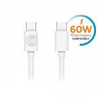 USB data cable charge and sync - Type C to Type C - 60W - White - Forever
