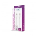 Câble de Charge et Synchro - USB-C-Lightning - 1 mètre 3A - Blanc - Setty