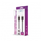Câble de Charge et Synchro - USB-C-Lightning - 1 mètre 3A - Noir - Setty