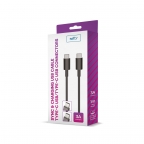 Câble de Charge et Synchro - USB-C-USB-C - 1 mètre 3A - Noir - Setty